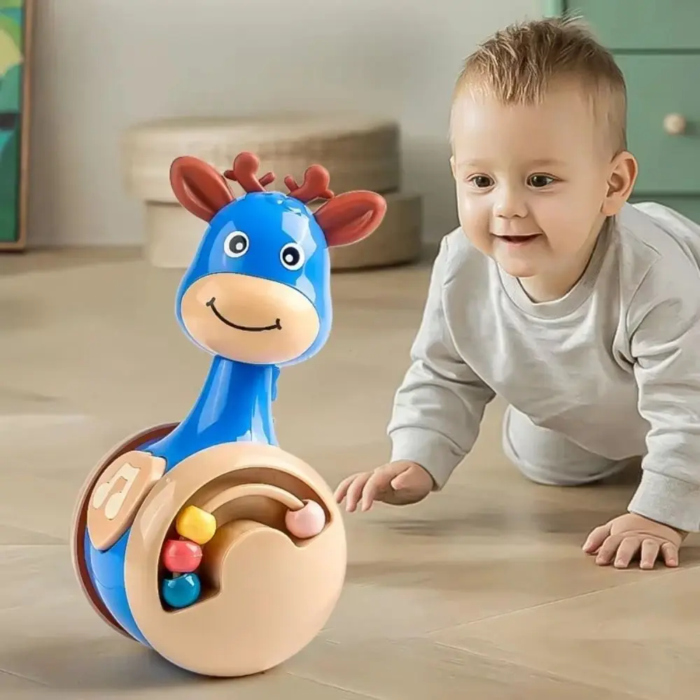 

Creative Fawn Sliding Tumbler Toy Cartoon Musical Children's Tumbler Rattle Interactive Early Education Tumbler Rocking Toy