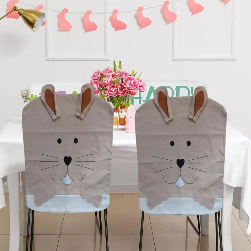 Chair Cover Decor Bunny Dining Chair Cover Decor Linen Fabric Chair Protection Tool For Wedding Restaurant Celebration Living