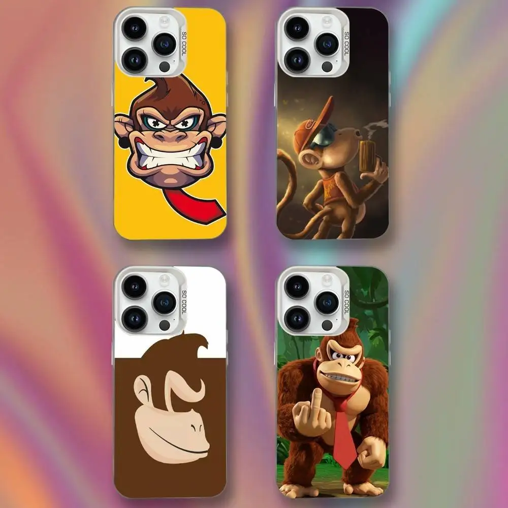 

Game D-Donkeys K-Kongs Phone Case For iPhone 16,15,14,13,12,11,Mini,Pro,SE,MAX White Matte Shockproof Cover