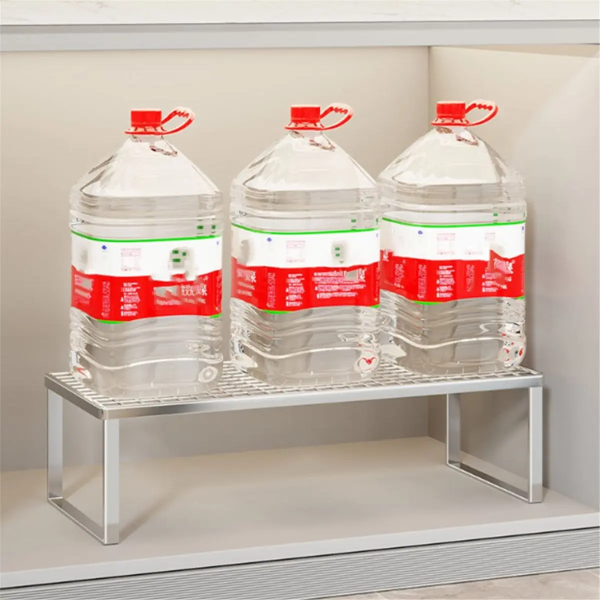 1pc Stainless Steel Microwave Shelf Organizer, Rust-Proof Countertop Storage Solution