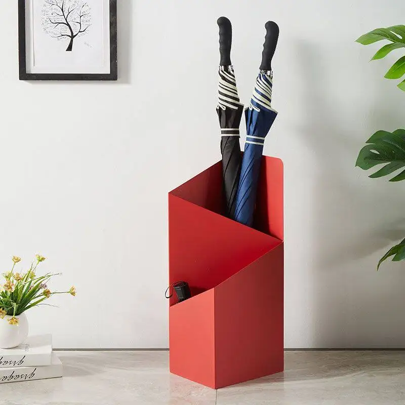 

Iron Umbrella Stand Detachable Drip Tray 2-Tier Waterproof Floor Storage Rack Rustproof for Entryway Hallway Home Office