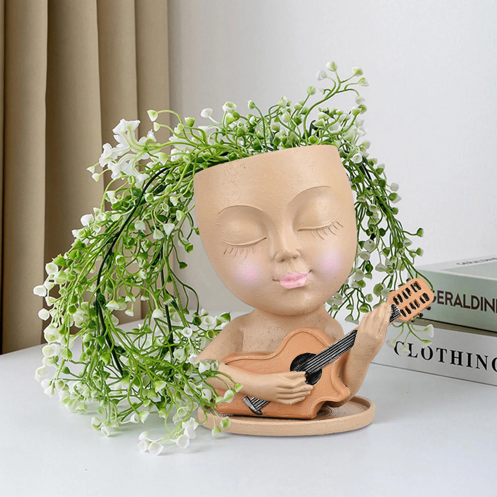 Head Planter Succulent Planter Gifts for Music Lovers Face Flower Pots Face Planters Pots