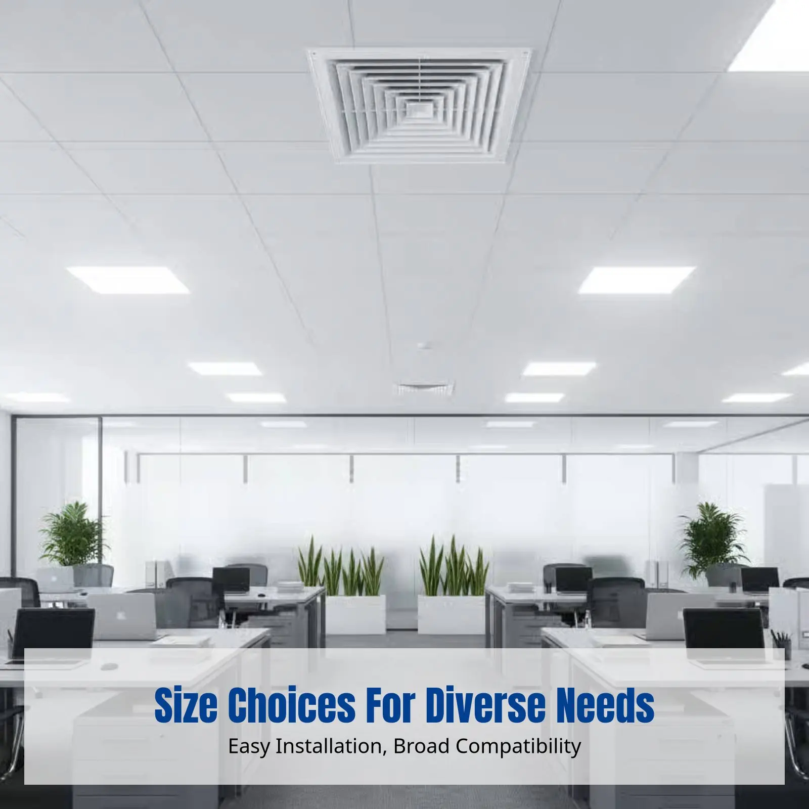 

Квадратный диффузор для воздуховодов, вентиляционная решетка из ПВХ, потолочный воздуховод для центрального кондиционирования