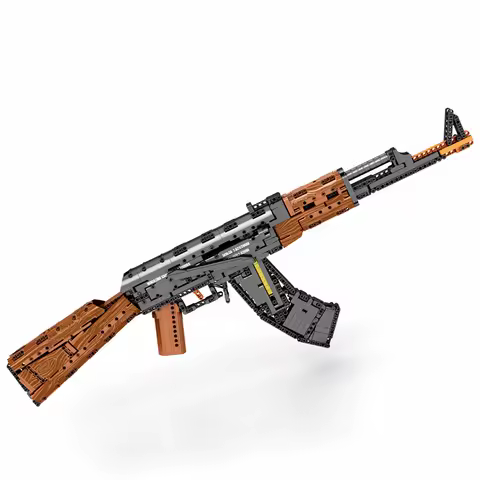 AK47 Assault Rifle Model Building Blocks Military Army Weapon Shootable Imitation Gun Bricks Children’s Holiday Gifts DIY Toys