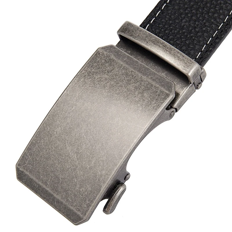 FLEXFIL الرجال حزام جلد البساطة المعدنية الأعمال موضة خمر العلامة التجارية الكلاسيكية الترفيه جلد البقر حزام الخصر الجينز الرجال حزام