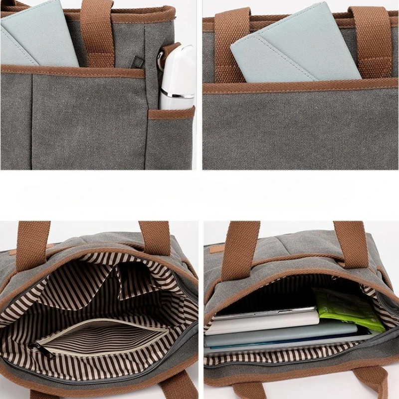 جديد حقيبة قماش قنب عادية سعة كبيرة حقيبة يد الكورية نمط ضوء فاخر تنوعا حقيبة كروسبودي المرأة التنقل حقيبة كتف