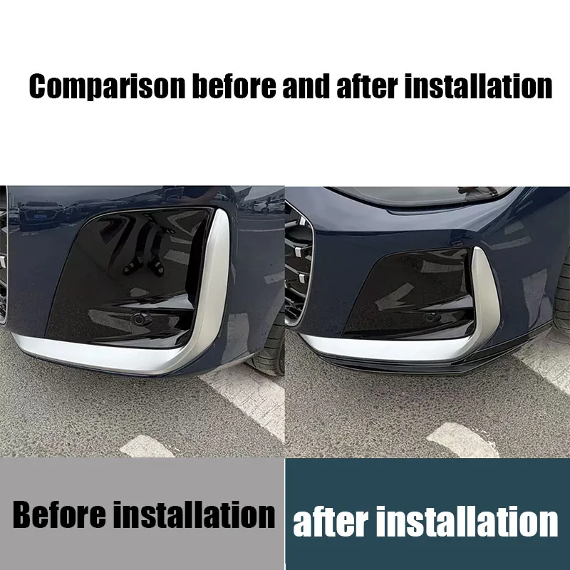 For Audi A6 A6L C9 2026 2027 Car front bumper collision protection angle ABS material adhesive installation view 3