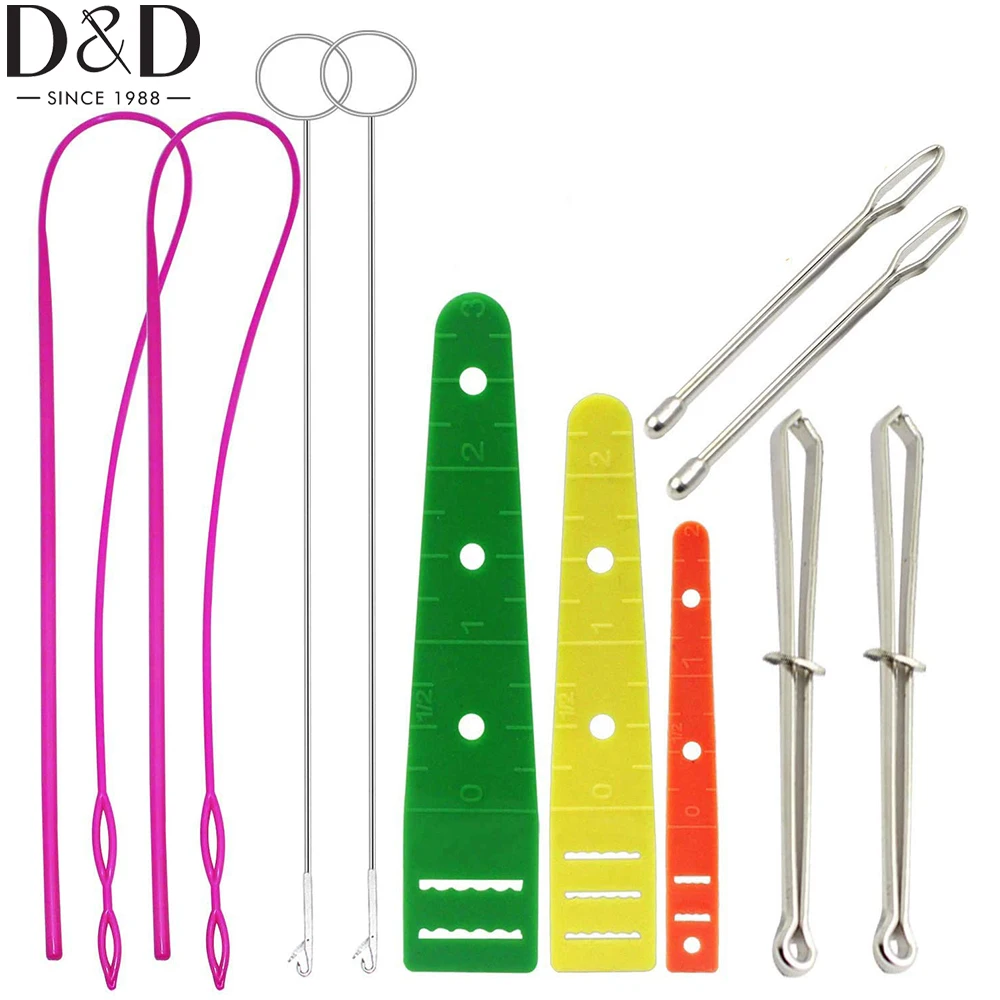 

D&D 11pcs Easy Threaders Tool Kit Metal Plastic Drawstring Replacement Easy Threaders Set For DIY Sweatpants Shorts Pants