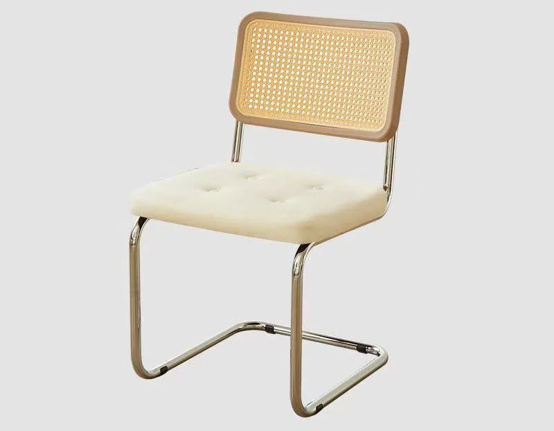 

/Solid Wood Back Home Middle Armrest Wood Leather Dining Chair /Rattan Chair Nordic Ancient Style Japanese