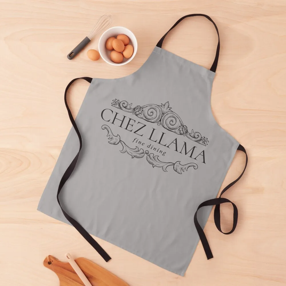 

Chez Llama Fine Dining Apron Kitchen And Home Items Christmas gift kitchen utensil Apron