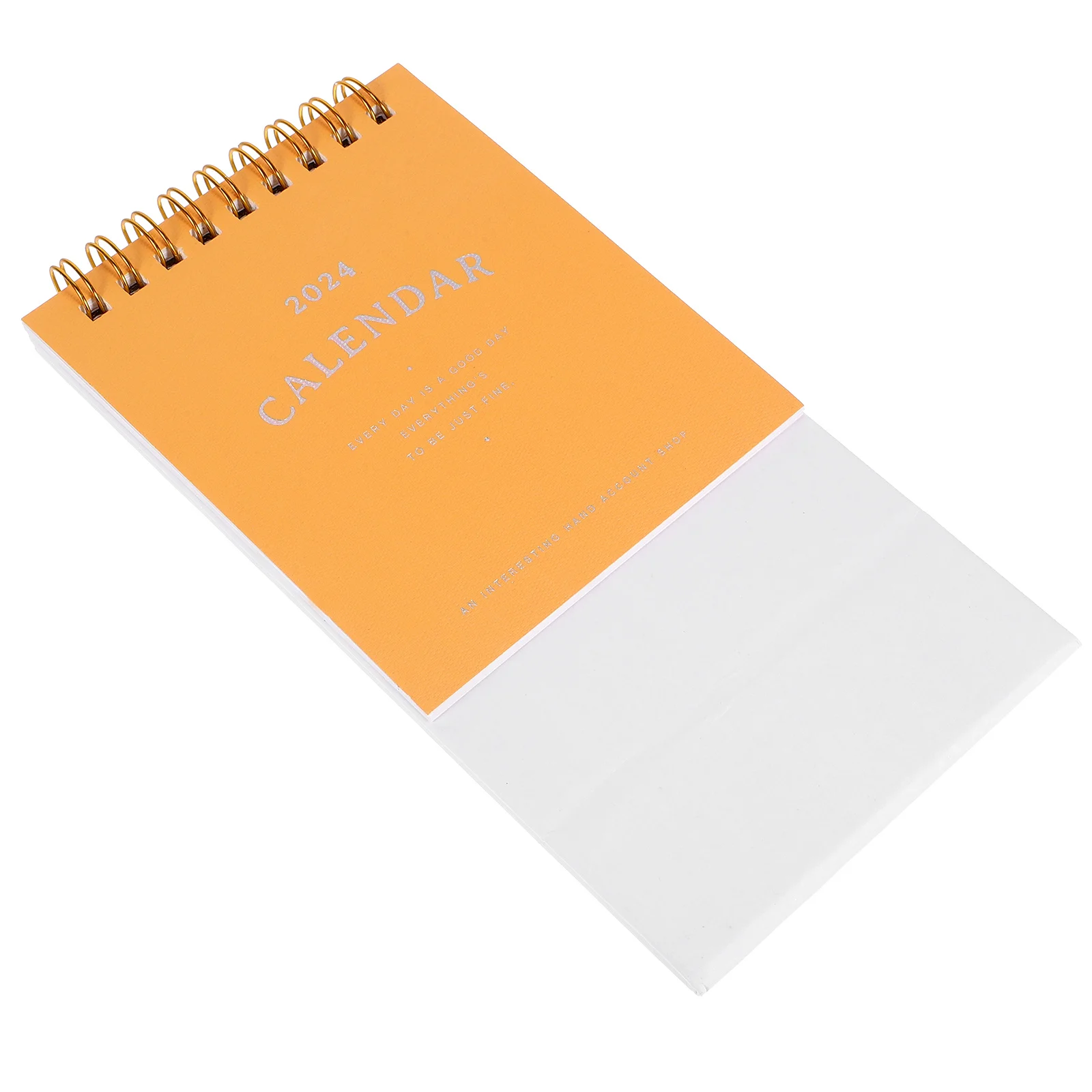

1pc Desktop Calendar Thick Paper Monthly Planner Coil Binding For Office Home School Tabletop Use 2024 Desk Calendar