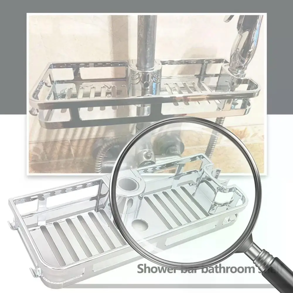 

Подставка для шампуня без сверления Подъемный стержень Держатель насадки для душа Полки для душевой рейки диаметром 22 24 25 мм