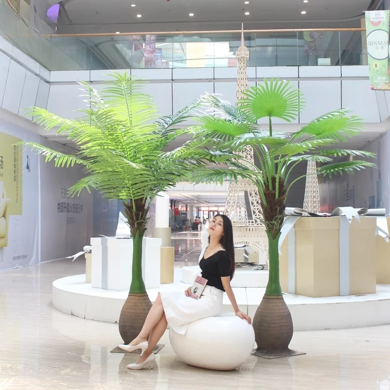 

Simulated coconuttree decoration large fake indoor plant ornament wine bottle pole coconut tree potted plant outdoor landscaping