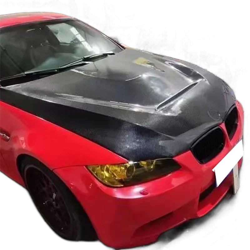 GTS Style Car Hoods Carbon Fiber Front Engine Hood Bonnet For 3 Series E92