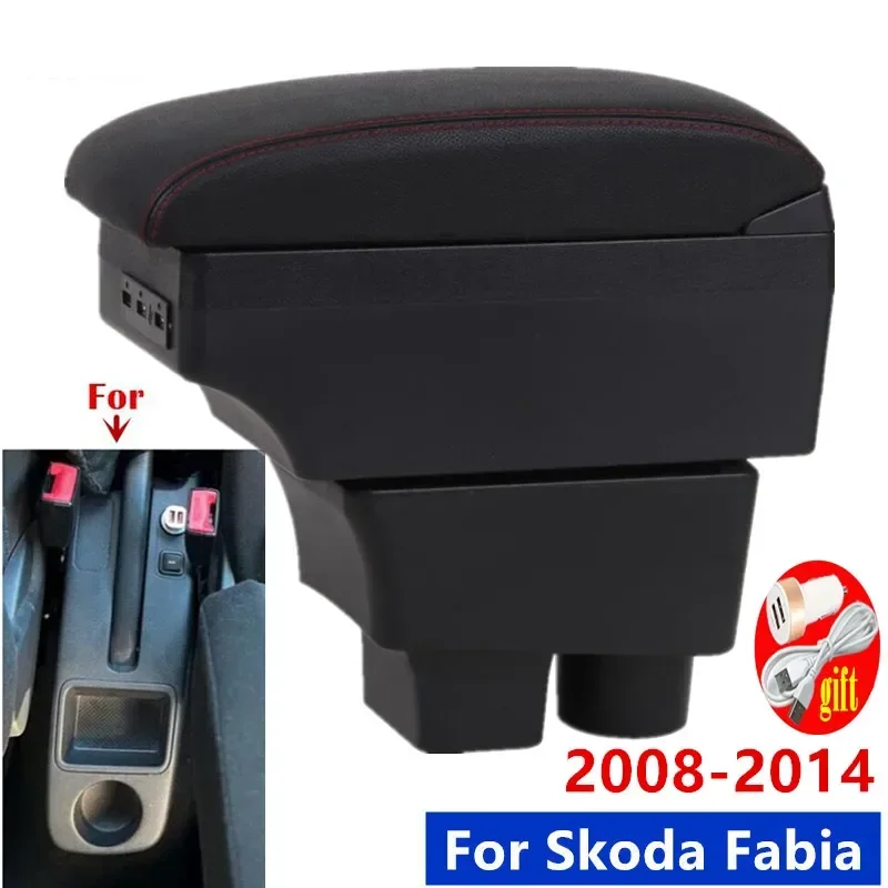 

Car central armrest box For Skoda FABIA Armrest For Skoda Fabia 2 2008-2014 Car Armrest box Retrofit parts Storage Box Parts