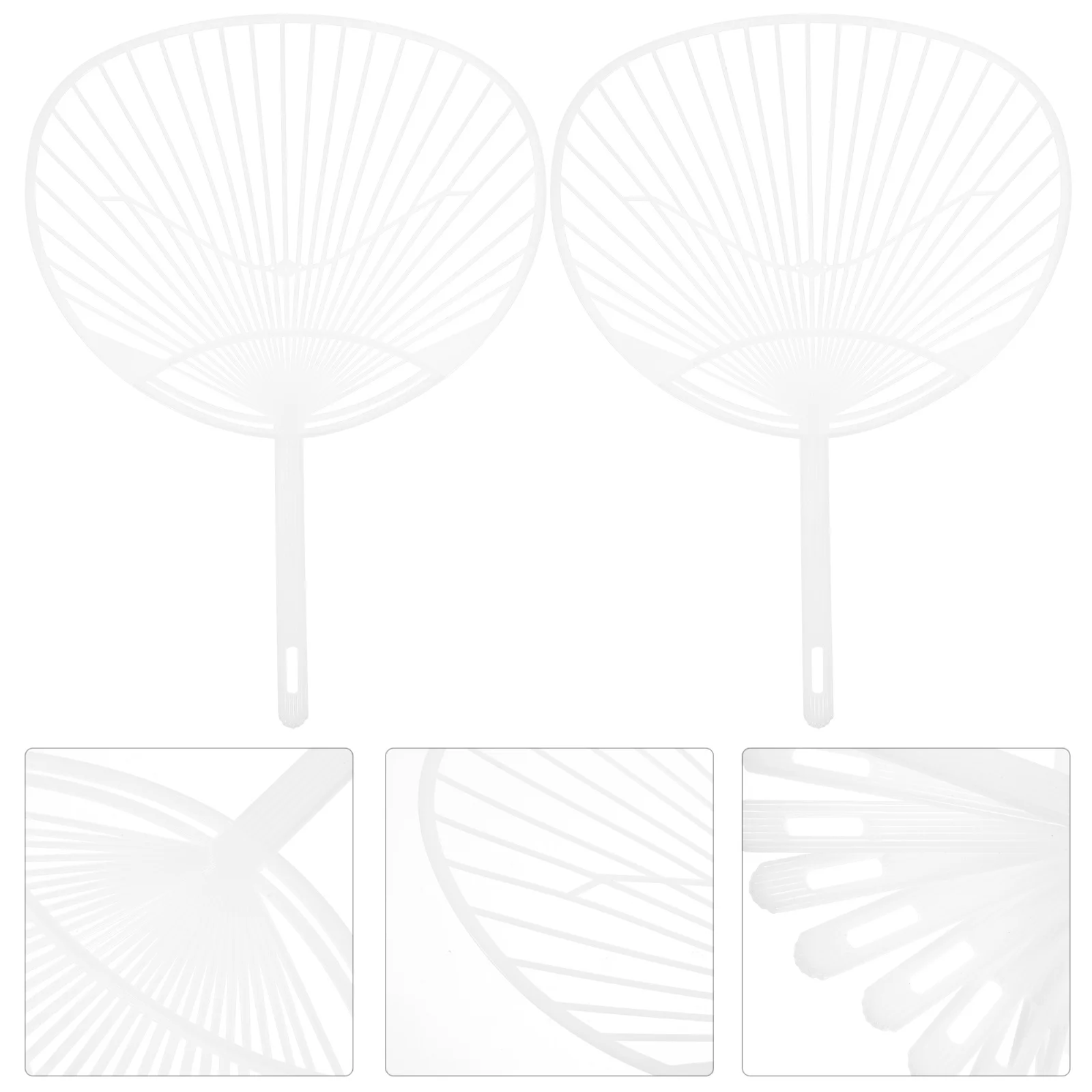

10pcs Plastic Japanese Diy Kit Hand-Held Fan Framework For Craft Making Custom Decorative Fans Summer Relief Diy