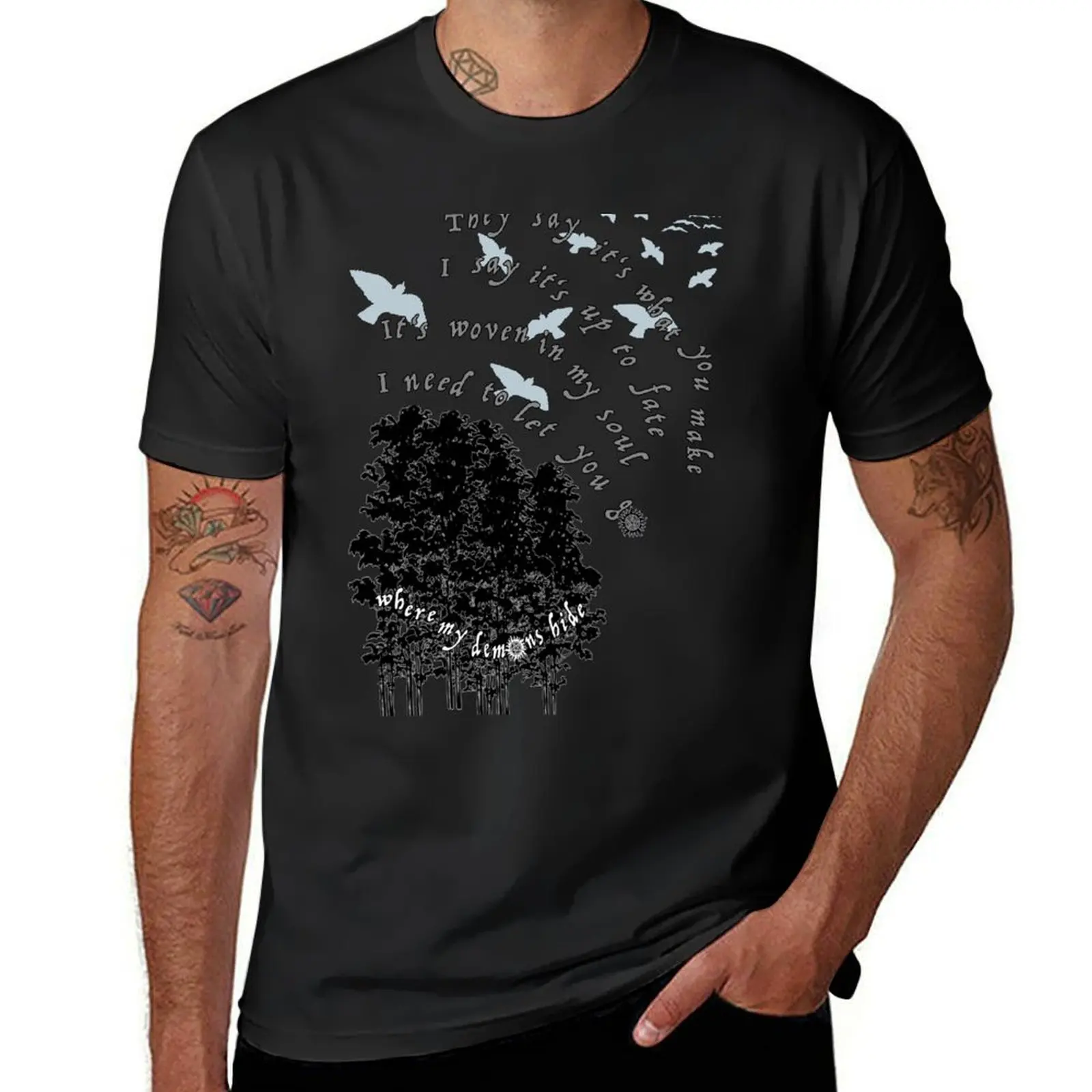 

Where My Demons Hide T-Shirt luxury designer anime shirt oversizeds tshirts for men