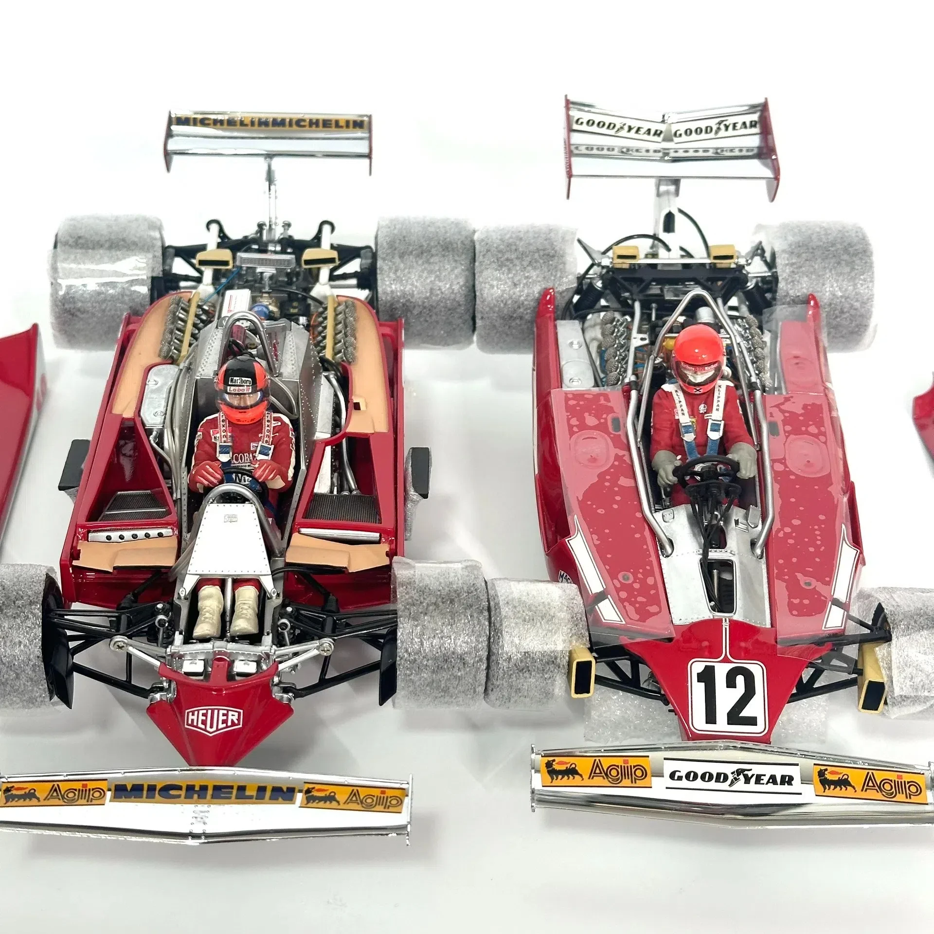 Exoto 1:18 F1 312T 312T4 Dual Car Champion Set Simulation Limited Edition All Open Alloy Metal Static Car Model Toy Gift