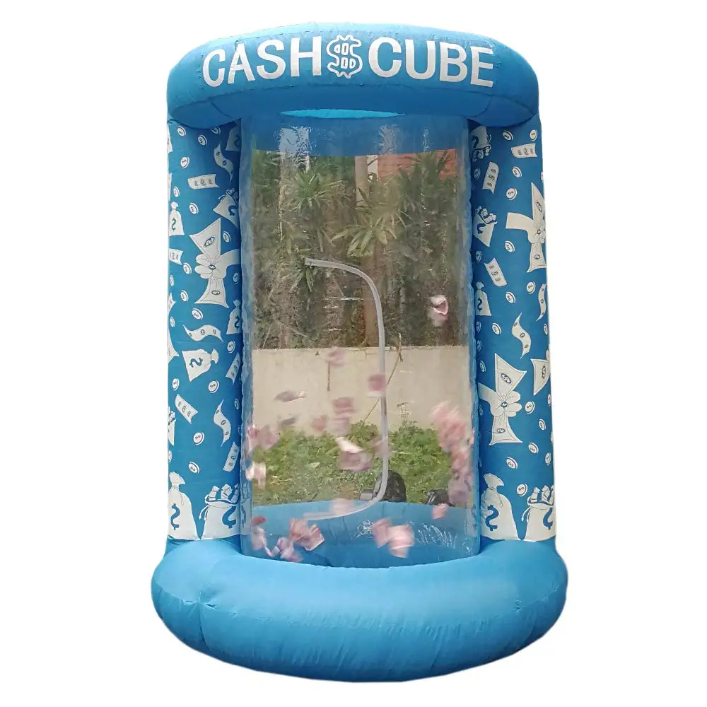 

Hot Selling Event Inflatable Money Booth Cube Blowing Inflatable Cash Grab Box Cash Machine for Sale