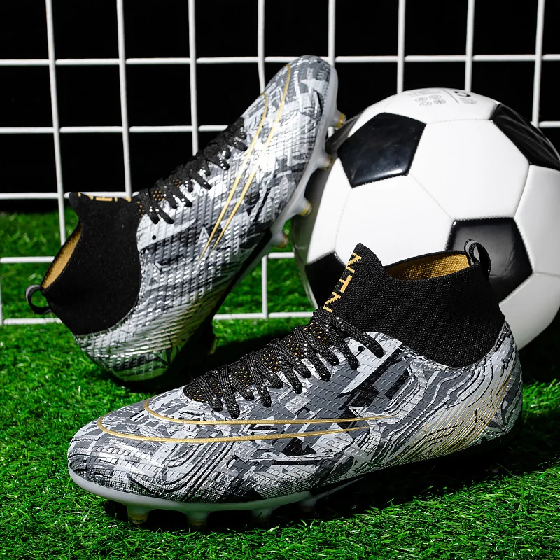 Sapatos de futebol masculinos meninos tf/fg tênis de futebol de treinamento para jovens chuteiras de futebol chuteira campo 32-45