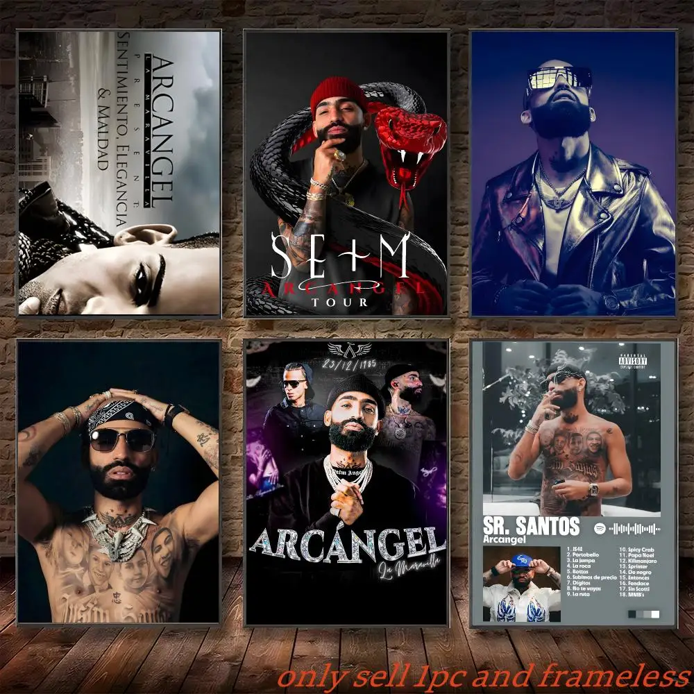 Rock Music Reggae Rapper A-Arcangel Poster Poster painting with prints Home bedroom living room decoration gift