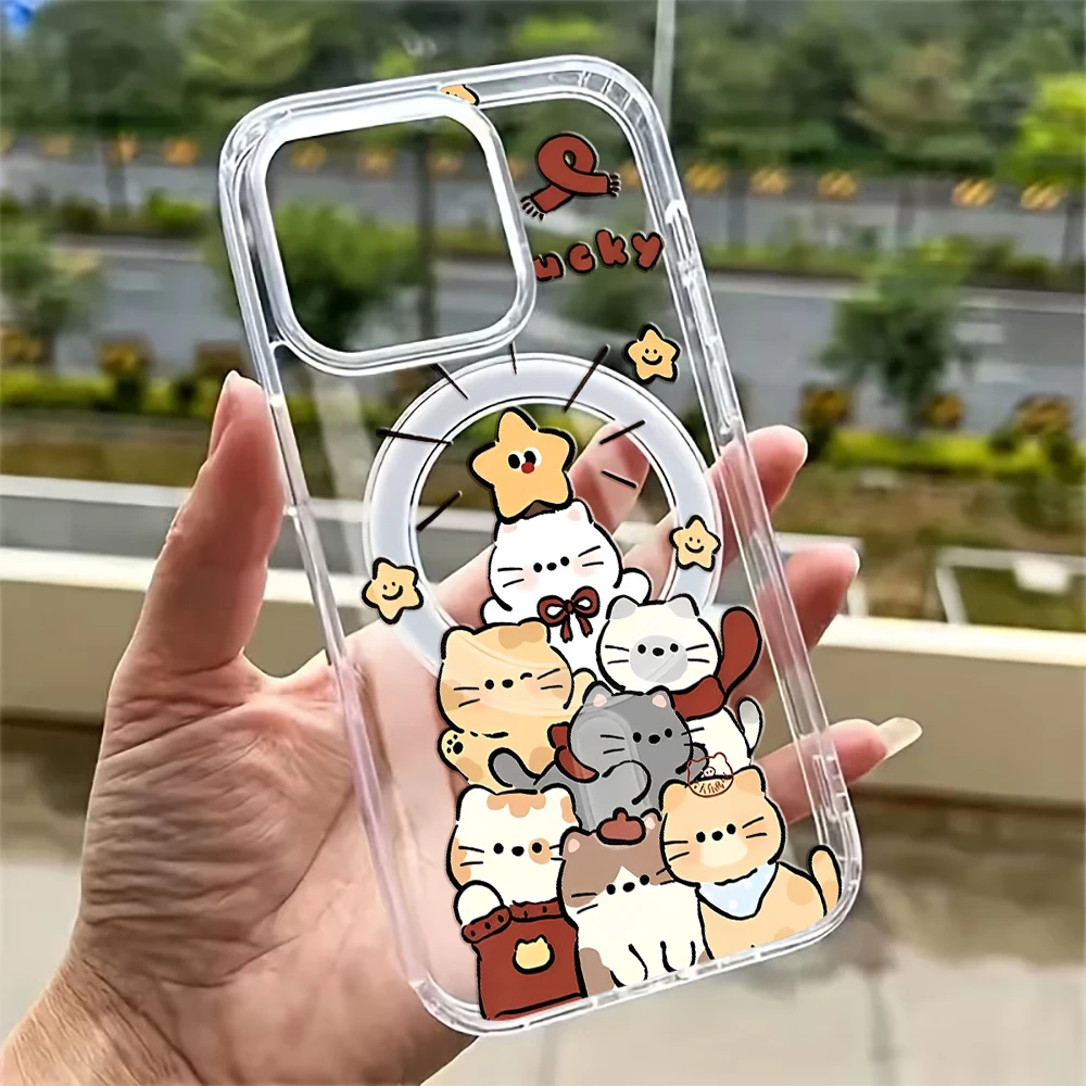 Cute Cartoon Case - Прозрачный чехол для телефона с милым