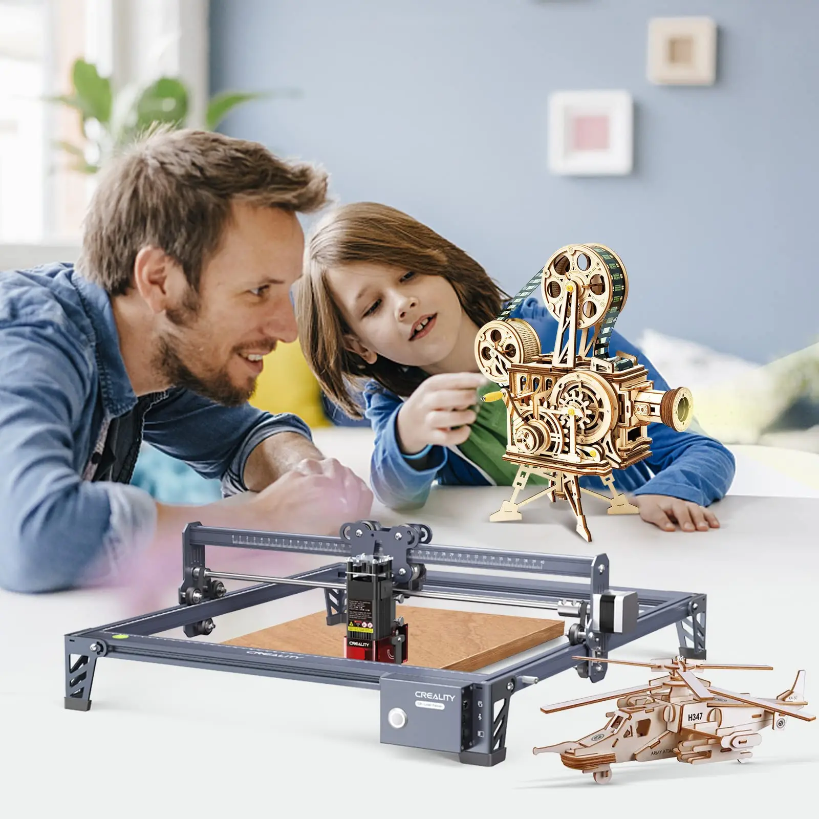 Creality Engraving Machine CR Falcon 24W Engraving Machine 5W Output Compressed Spot DIY Art Craft Logo Mark