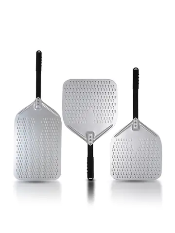 Grande pelle perforée à Pizza de 10 12 13 14 pouces, poignée courte/longue pour four tournant, ustensiles de cuisine, outils de cuisson de Pizza