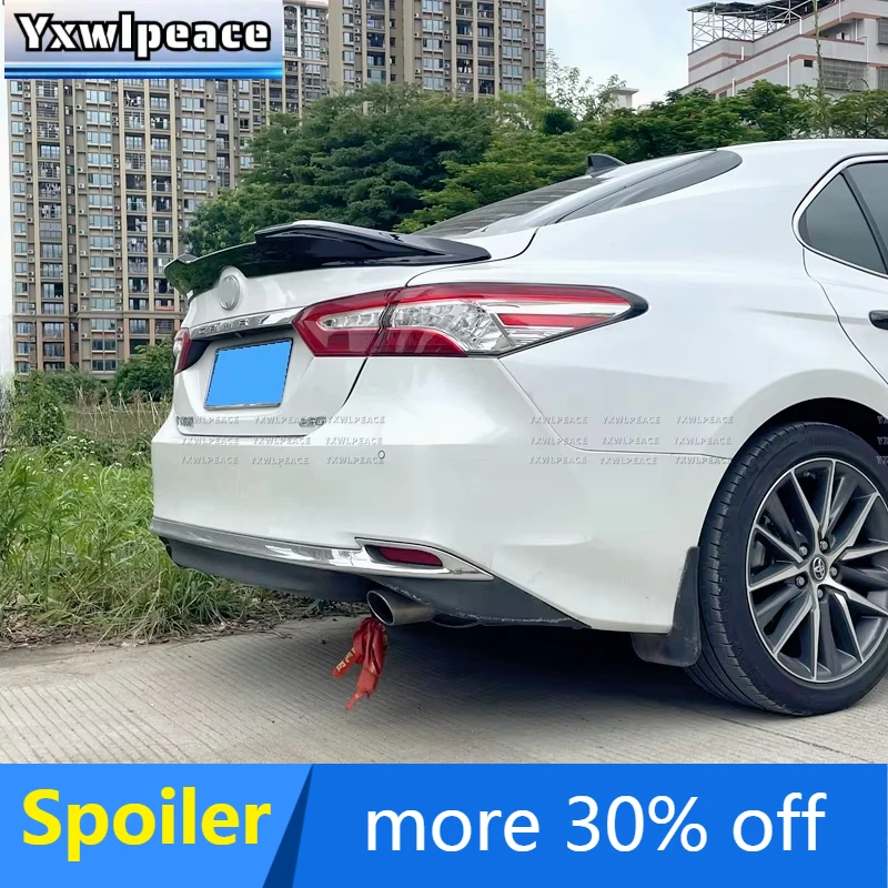 

For Toyota Camry 2018-2022 Spoiler ABS Plastic Material Primer Color Rear Boot Trunk Wing Rear Roof Spoiler Car Accessories