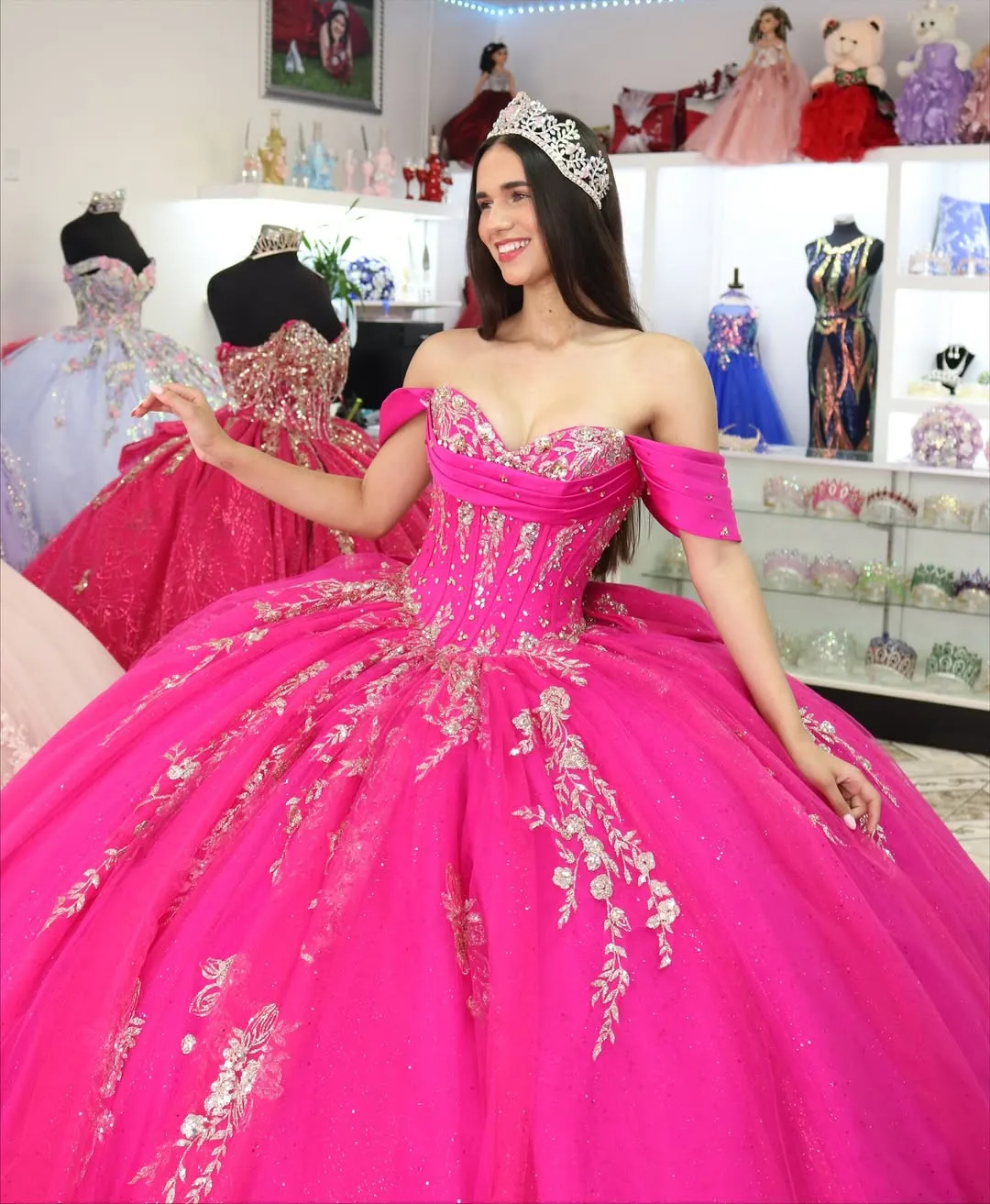 FURSTENBERG Fancy15 سنة فساتين Quinceanera مزينة بفيونكة مكشوفة الكتف فستان حفلة رداء Quinceanera Rouge مخصص #4