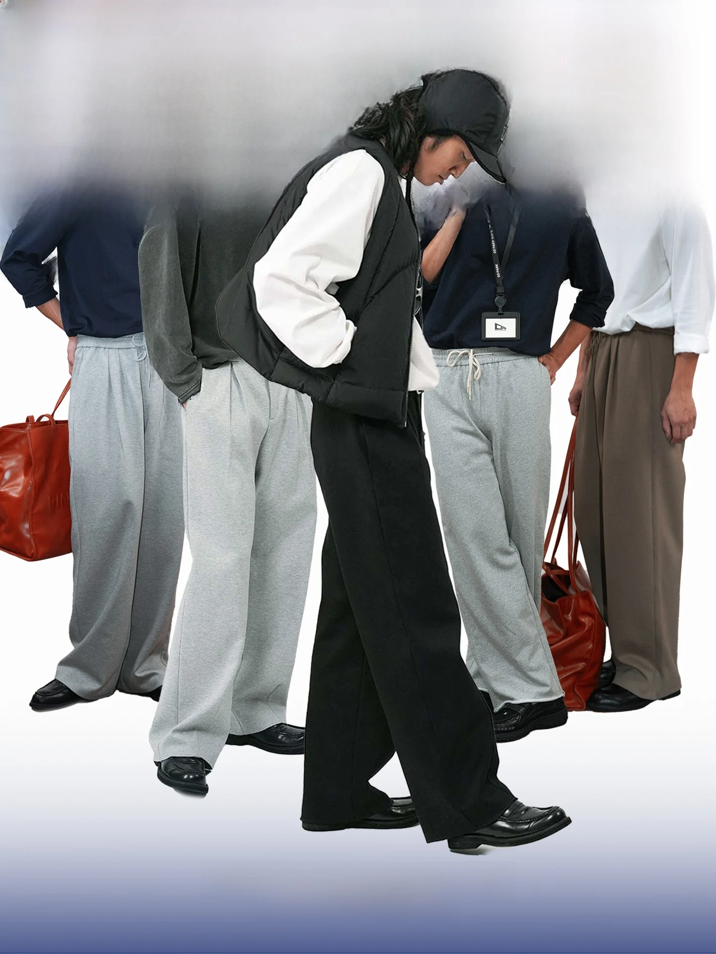 O3 PARK Men's Knitted Pants Special Sale Buy 5 Get  Free No Brand Registered Trademark Loose Fit Warm Youth Fashion