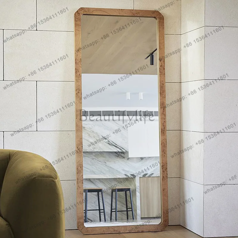 Medieval full-body mirror modern simple floor-to-ceiling home girls bedroom dressing clothing store fitting mirror