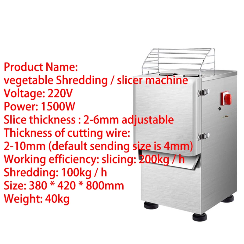 BABEJING Commercial Kitchen Vegetable Cutter Slicer for Cabbage Tomato Onion Sweet Potato - Efficient Food Preparation Tool