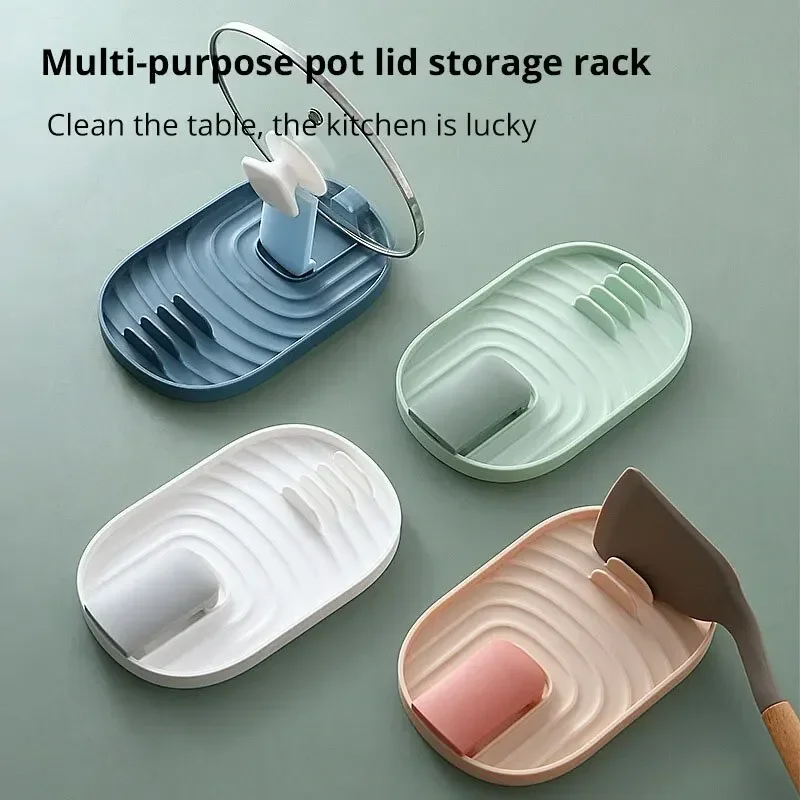 Multifunctional Storage Rack Nordic-Style –Suitable for Pot Lid and Shovel,Practical Non-Slip PP Material Kitchen Organizer, 1PC