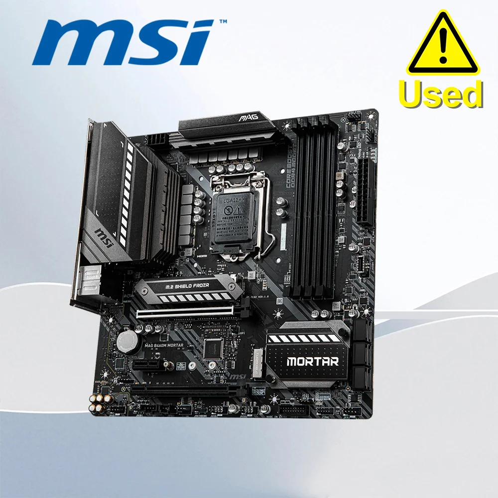 Placa-Mãe MSI MAG B460M MORTAR 128GB 1×Display Port 4×USB2.0 1×HDMI LGA 1200 PCI-E 3.0