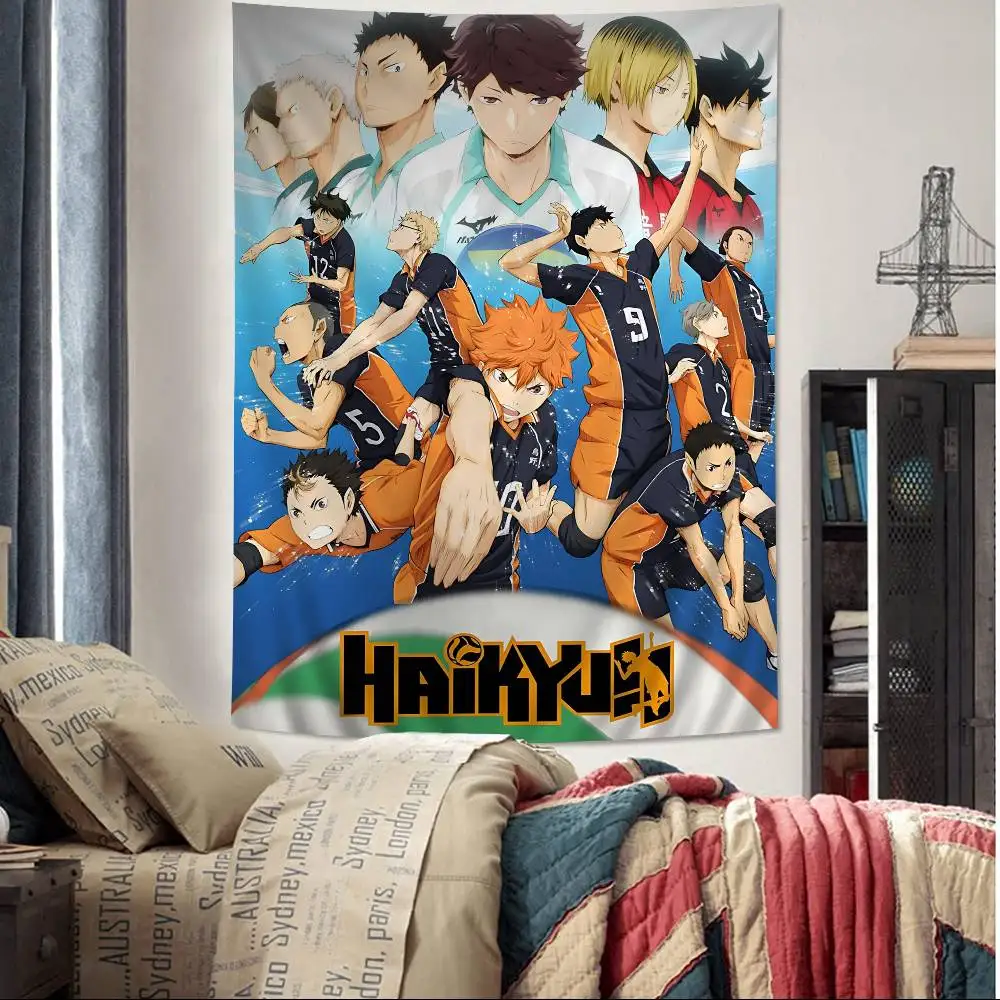 Volleyball Haikyuu Anime Hippie Wall Hanging Tapestries Bohemian Wall Tapestries Mandala INS Home Decor