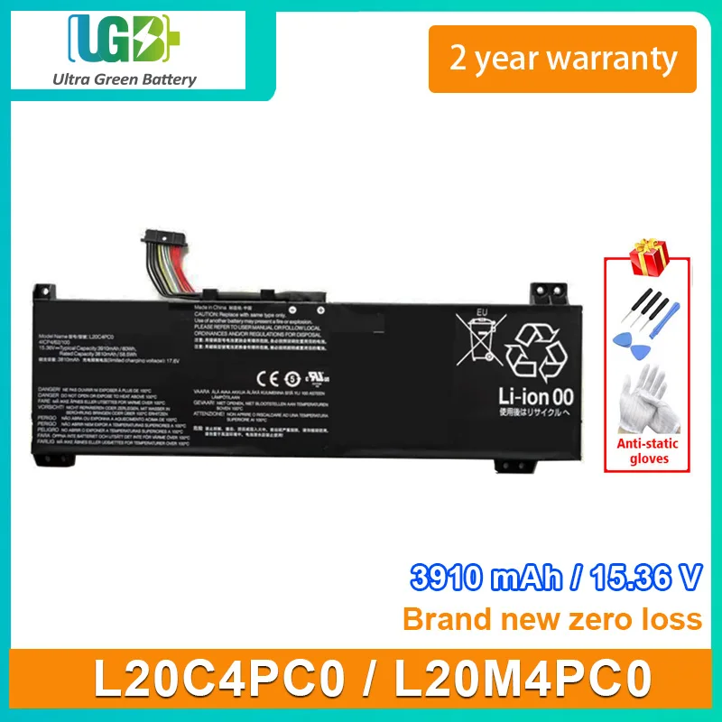 

UGB New L20C4PC0 L20M4PC0 Laptop Battery For Lenovo Legion 5-15ACH6H IdeaPad Gaming 3-15ACH6 L20D4PC0 L20L4PC0 SB11B48820 15.36V