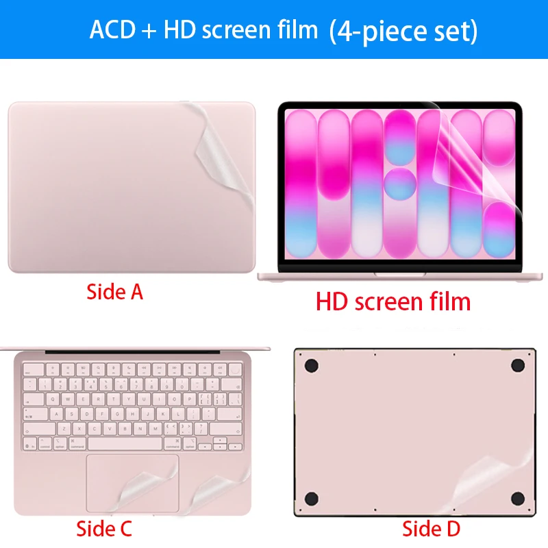 For New Macbook Neo13 2026 Laptop skin sticker A3404 computer body shell protective film transparent matte anti-scratch vinyl