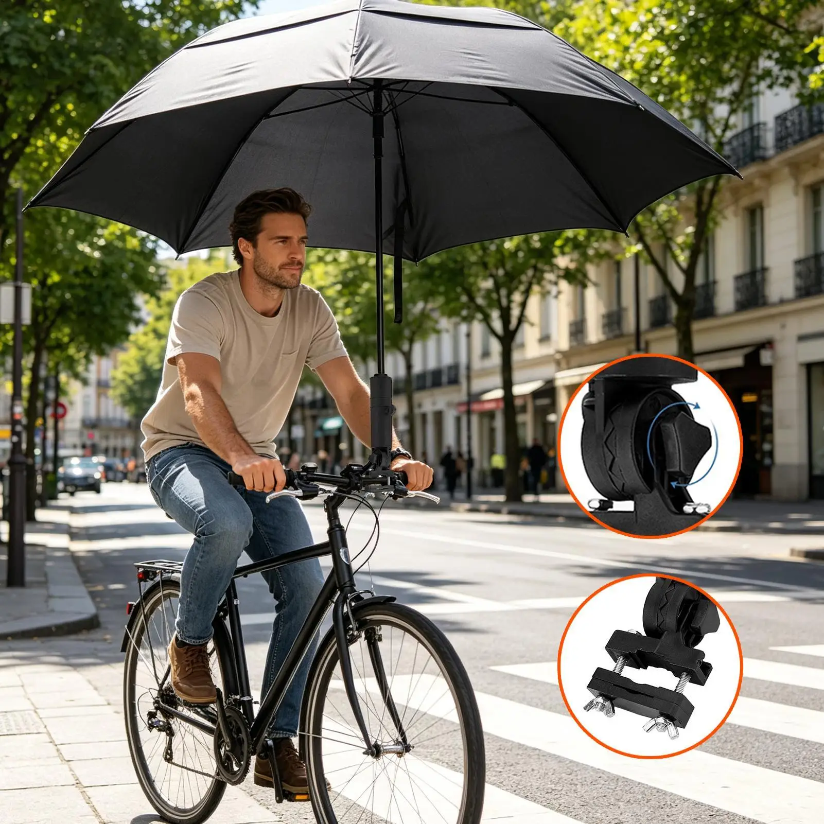 Adjustable Golf Club Cart Umbrella Holder Golf umbrella holder windproof handcart umbrella holder barrel accessories supplies