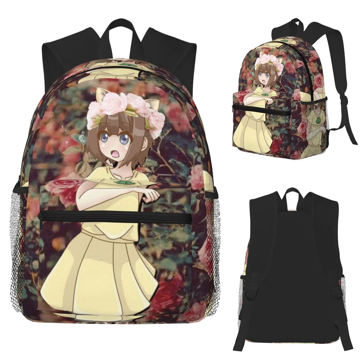 

Fran Swedish Horror Adventure Game Bow Student Backpack School Bag Hiking Travel Daypack for Boys Girls Bookbag Shoulder Bags