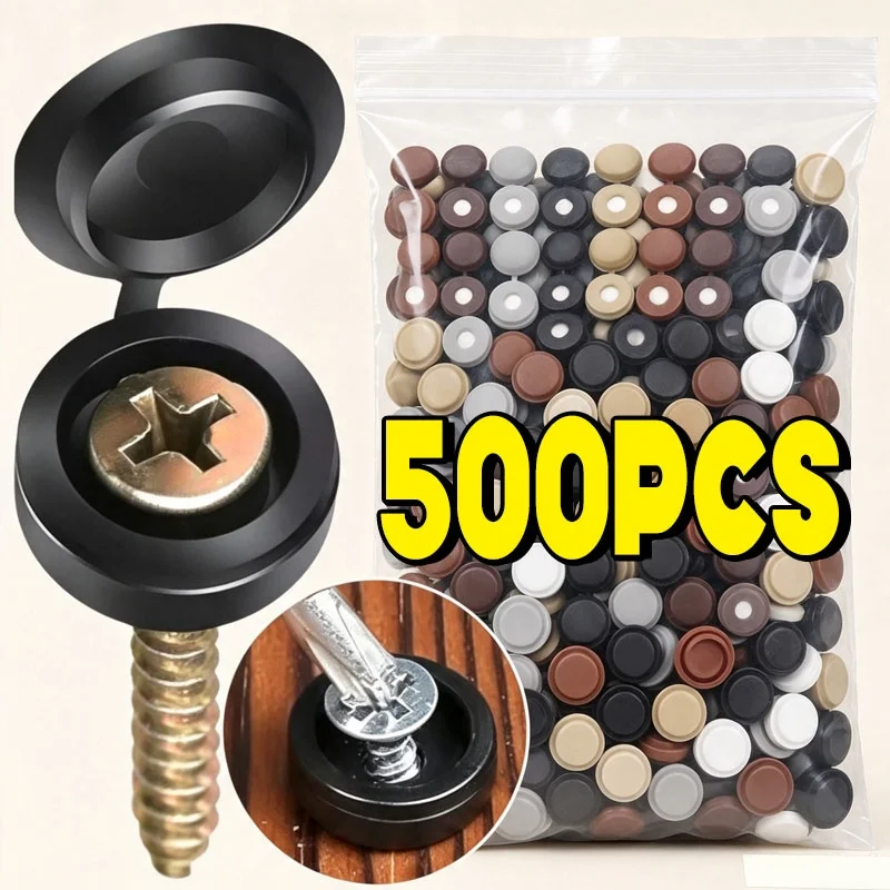 10/500pcs Nails Screw Caps Plastic Protective Covers Car Nuts Decorative Cover Self-tapping Screw Folding Cap Furniture Hardware
