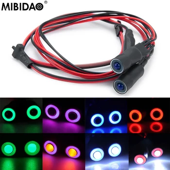 MIBIDAO RC Auto Faro Luci A LED Angelo e Demone Occhi 10mm Fari Per 1/10 Axial SCX10 Wraith TRX4 TRX6 Parti di Decorazione