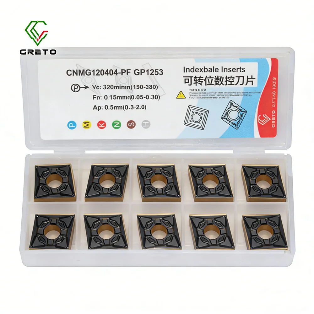 CNMG120404-PF Turning Inserts Indexable Insert GP1253 for Steel Metalworking Tools