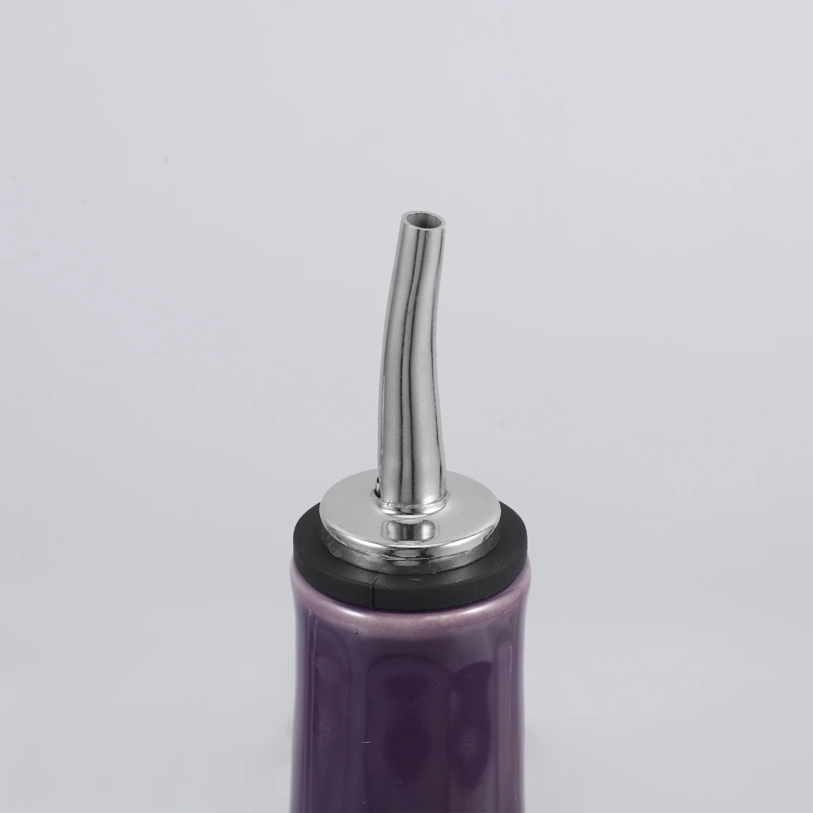 

Purple Ceramic Oil Bottle Vinegar Dispenser Liquid Sauce Container Moderate Capacity Reusable Longtime Use Small Pour Mouth