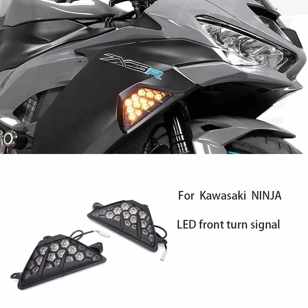 

For Kawasaki NINJA 300 400 650 1000 ZX6R ZX-6R 2013 - 2023 New Motorcycle LED Turn Signal Indicator Light Lamp Flashers