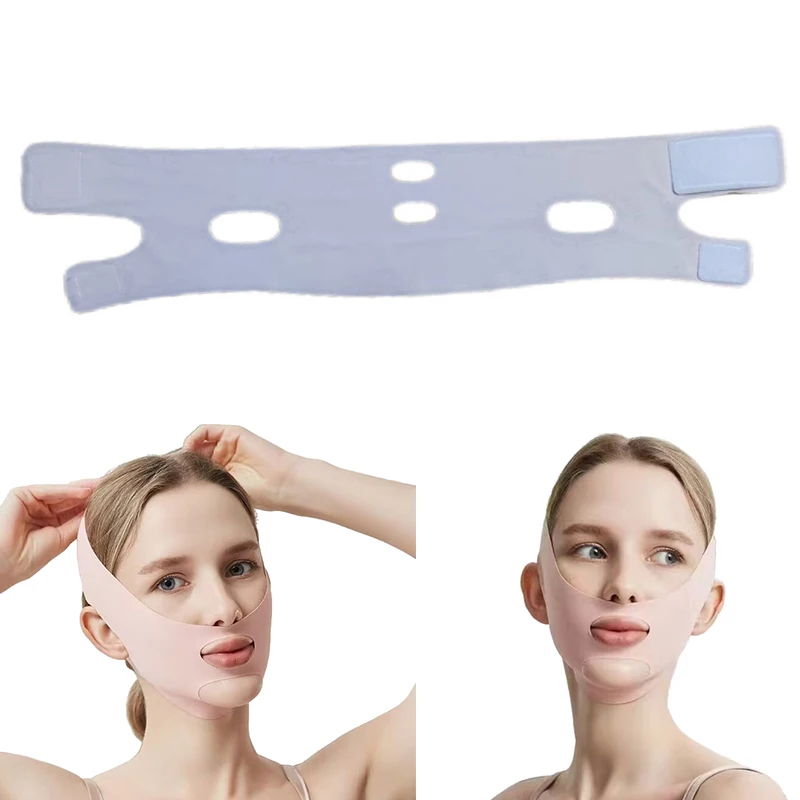 Bande qualifiée ale en V respirante pour les joues, masque facial mince, double ruisseau, ligne en V, bandage saillant, anti-déformable