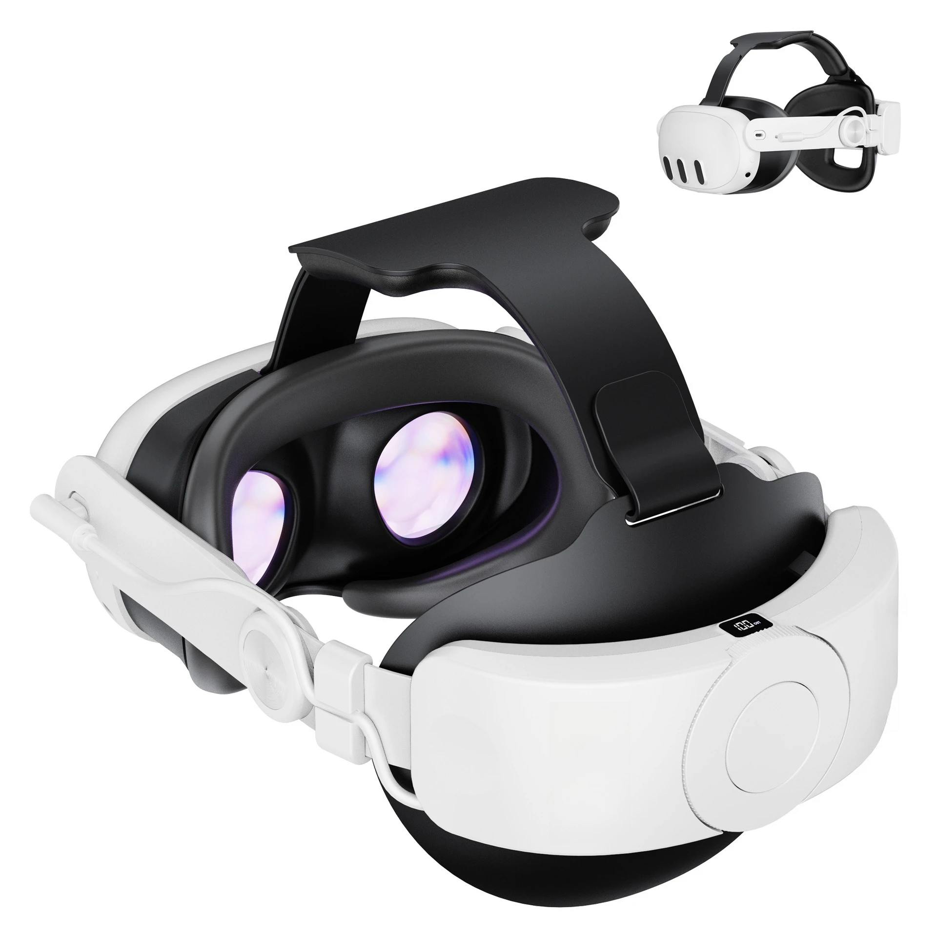 For Meta Quest 2/3/3s Headset with Adjustable Replaceable 10000mAh Charging Battery for Oculus Quest 2 Headband VR Accessories