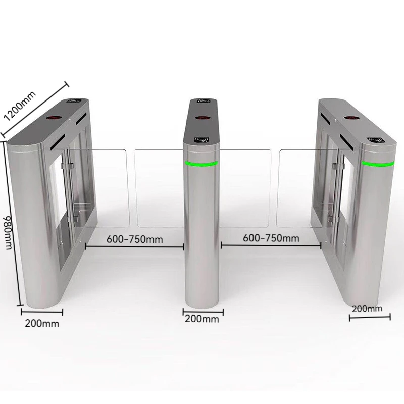ISO Certified Anti-tailgating Swing Turnstile Pedestrian Access Control Gate for Office