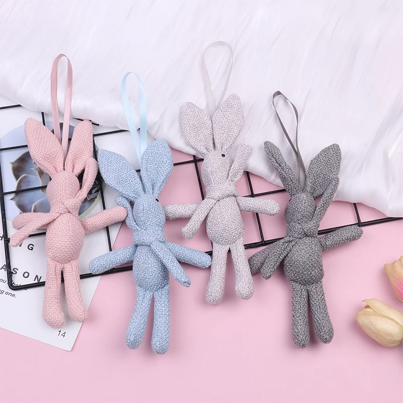 Cute Soft Lace Dress Rabbit Keychain Plush Animal Stuffed Dress Rabbit Dolls Key chain Bag Pendant Ornaments Gifts Party Decor