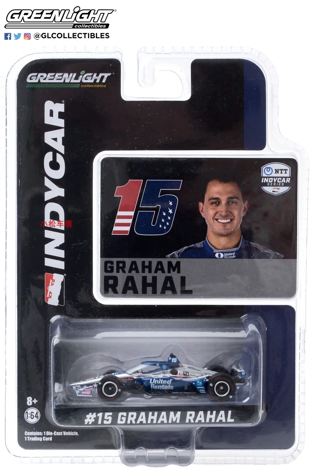 

1:64 2020 # 15, модель автомобиля из сплава Graham Rahal High, коллекционная игрушка, подарок, украшение для дисплея